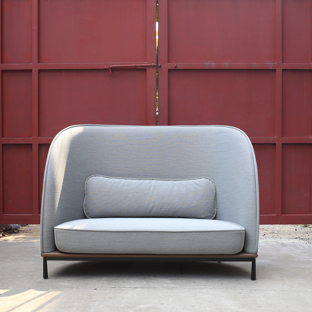 Arc Highback Love Seat - Modern Accent Chair for Living Room, Bedroom, or Office - Comfortable Upholstered Lounge Chair with High Back Support