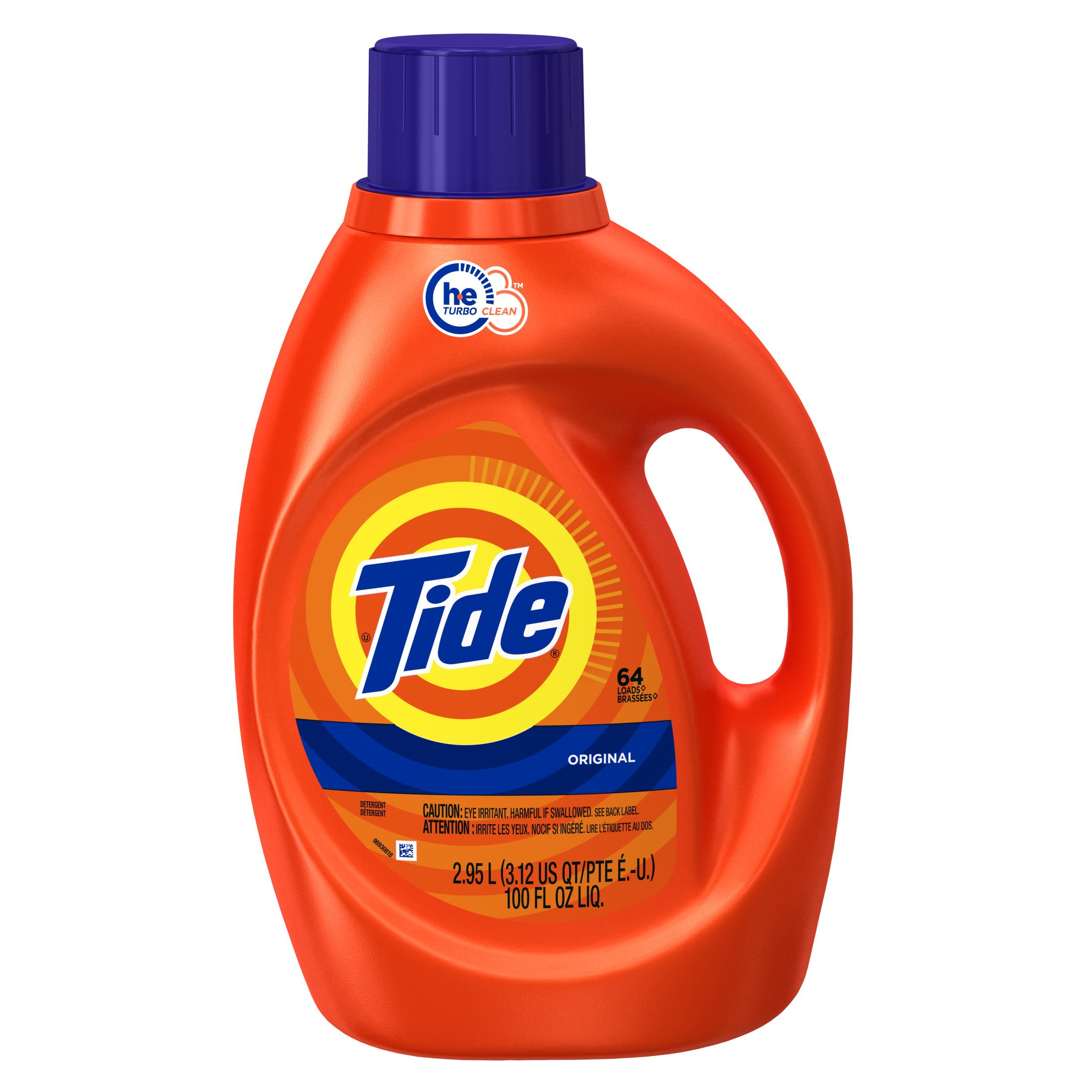 Tide Laundry Detergent, 100 Oz - Powerful Stain Removal for Clothes, Perfect for Family Laundry & Heavy-Duty Cleaning