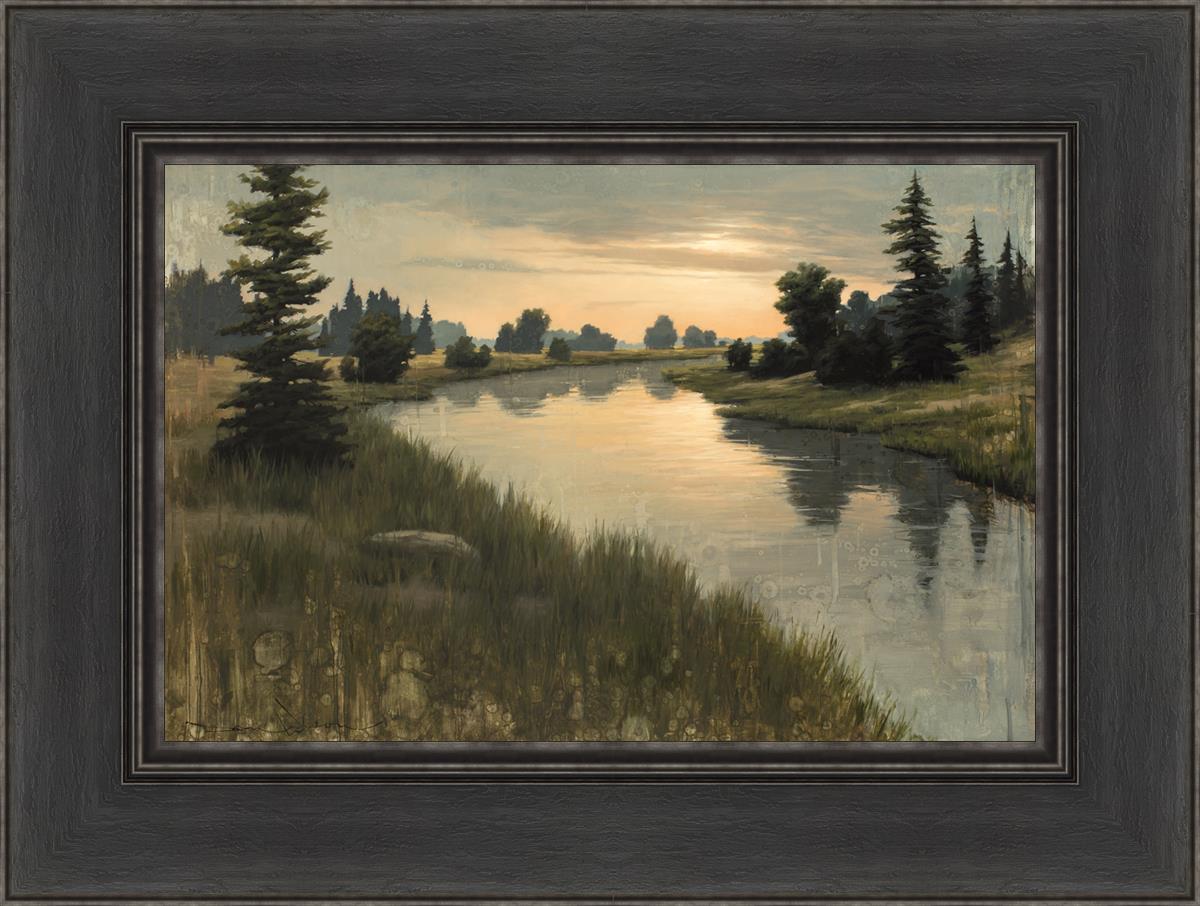Calming Dusk By Dan Wilson - Relaxing Home Decor Painting for Living Room & Bedroom - Perfect Wall Art for Stress Relief & Meditation Spaces