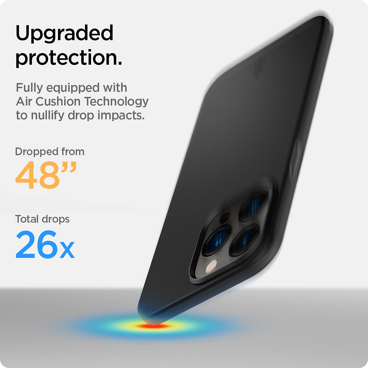 Spigen Thin Fit iPhone 13 Pro Max Case (2021) - Slim Protective Cover, Matte Black | Perfect for Everyday Use, Work & Travel