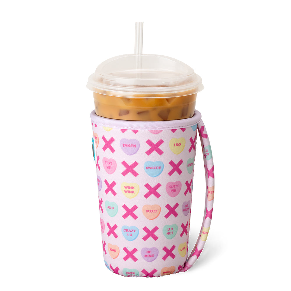 Be Mine Medium Iced Cup Coolie - Insulated Coffee Sleeve for 16oz Cups, Perfect for Iced Coffee, Bubble Tea & Cold Drinks - Great for Office, Cafes & Summer Picnics