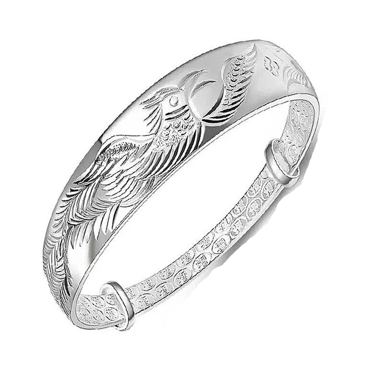 925 Sterling Silver Auspicious Phoenix Bracelet for Women - Elegant Handmade Jewelry Gift for Birthday, Anniversary & Special Occasions