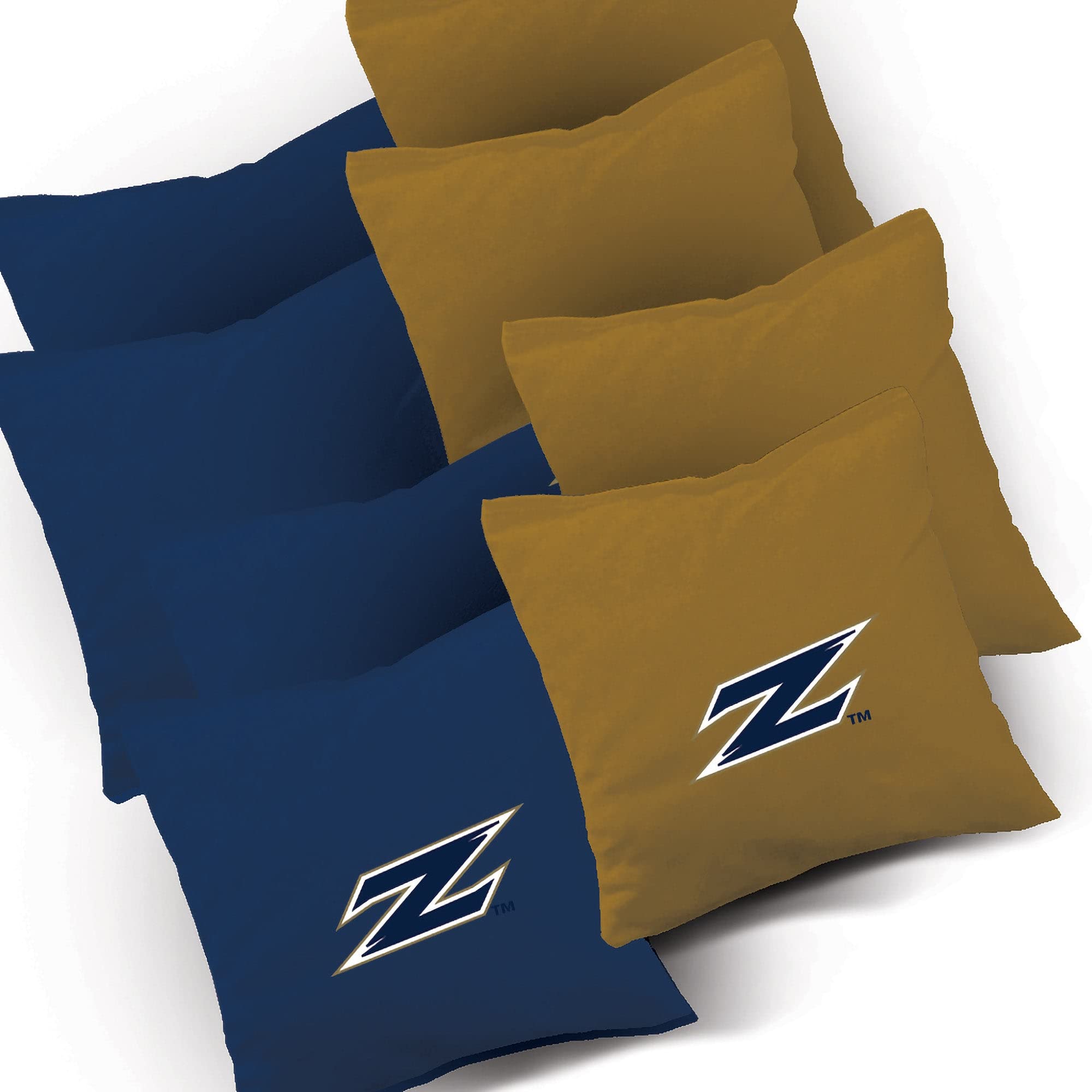 Premium Akron Distressed Cornhole Boards Set - 2 Regulation-Sized Boards & 8 Custom Team Logo Bags - Perfect for Backyard BBQs, Tailgating, and Outdoor Parties