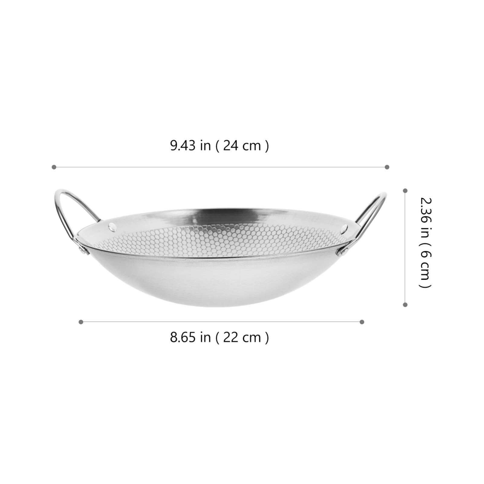 Premium Stainless Steel Griddle Pan with Metal Handle - Nonstick Frying Pan for Kitchen, Shabu Shabu, Korean BBQ & Hot Pot - Heavy Duty Thickened Cookware for Home & Restaurant Use