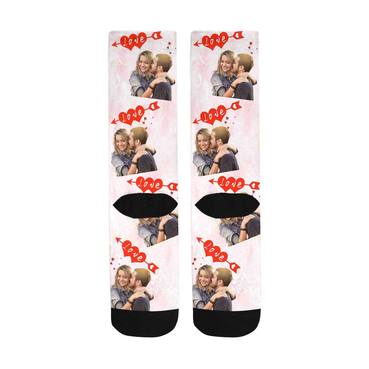 Personalized Custom Face Socks - Print Your Photo - Valentine's Day Gift for Men & Women - Couple Socks, Anniversary Present, Unique Gift Idea for Birthday, Christmas & Special Occasions