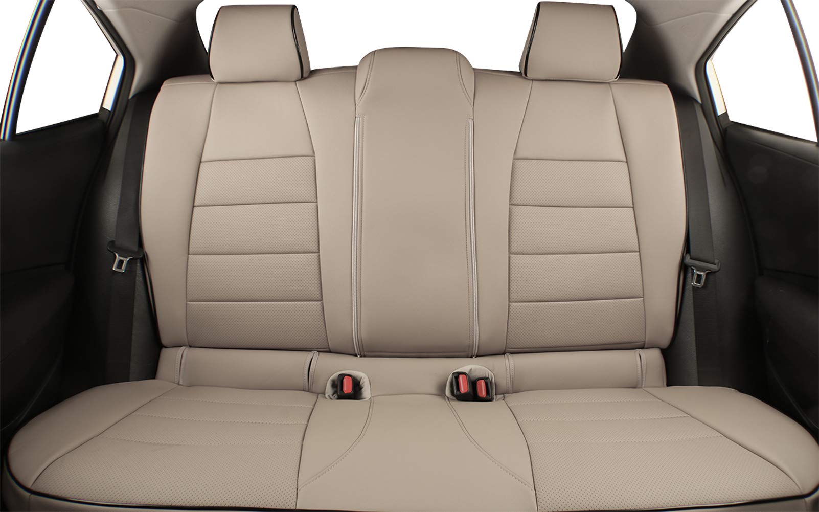 Premium Custom Fit Leather Car Seat Covers for Buick Encore GX 2020-2025 - Full Set Beige - Waterproof & Anti-Slip Protection - Perfect for Road Trips, Daily Commute & Pet Owners