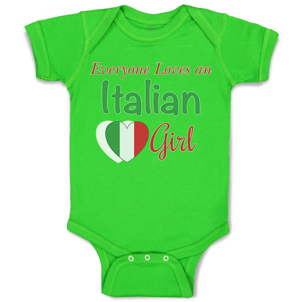 Funny Italian Girl Baby Bodysuit - Cute Cotton Outfit for Boys & Girls | Playtime & Parties