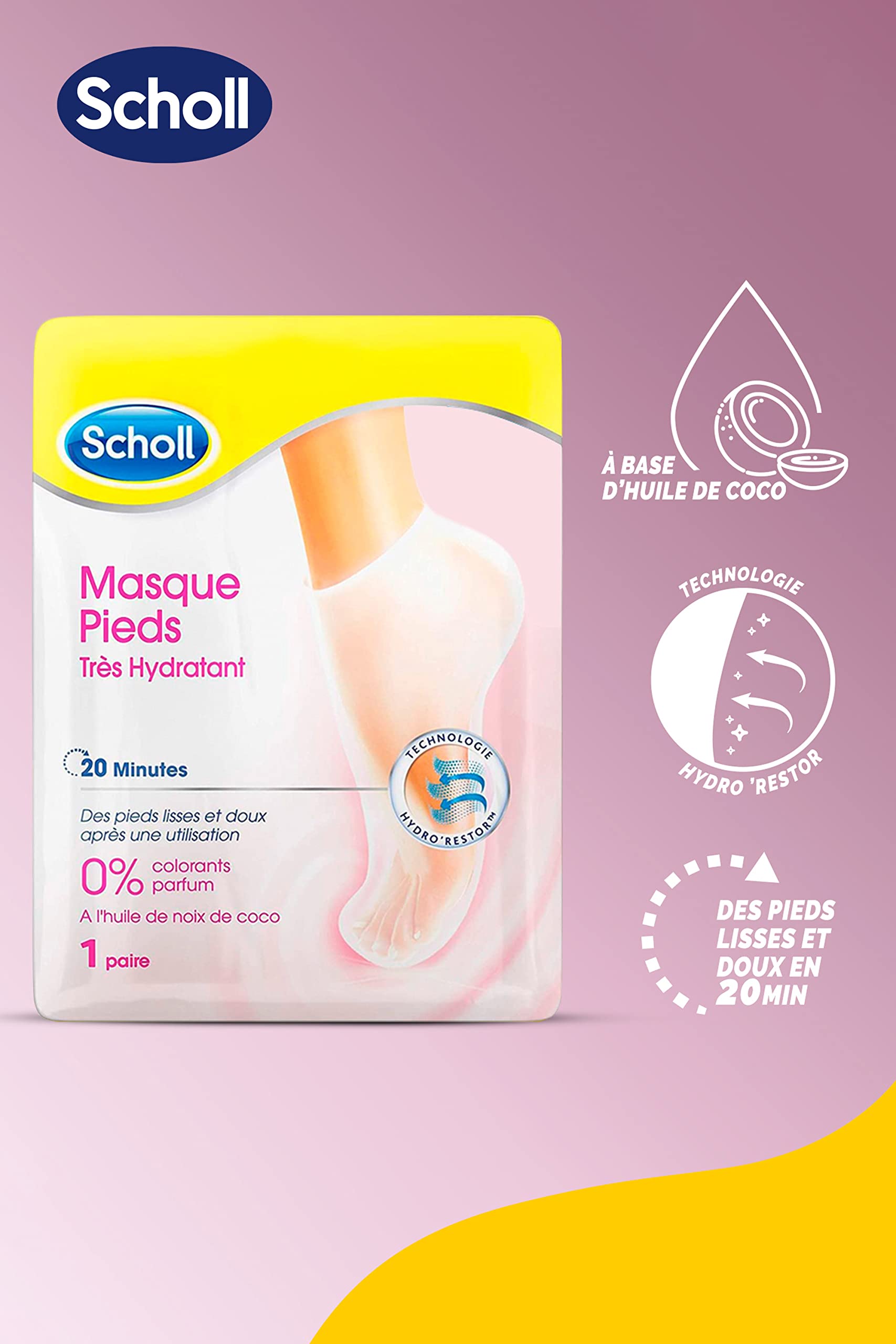 Scholl Exfoliating & Smoothing Foot Rasp with Hydrating Foot Mask & Nourishing Cream 75ml – Dry Cracked Heel Treatment for Soft Smooth Feet at Home Pedicure