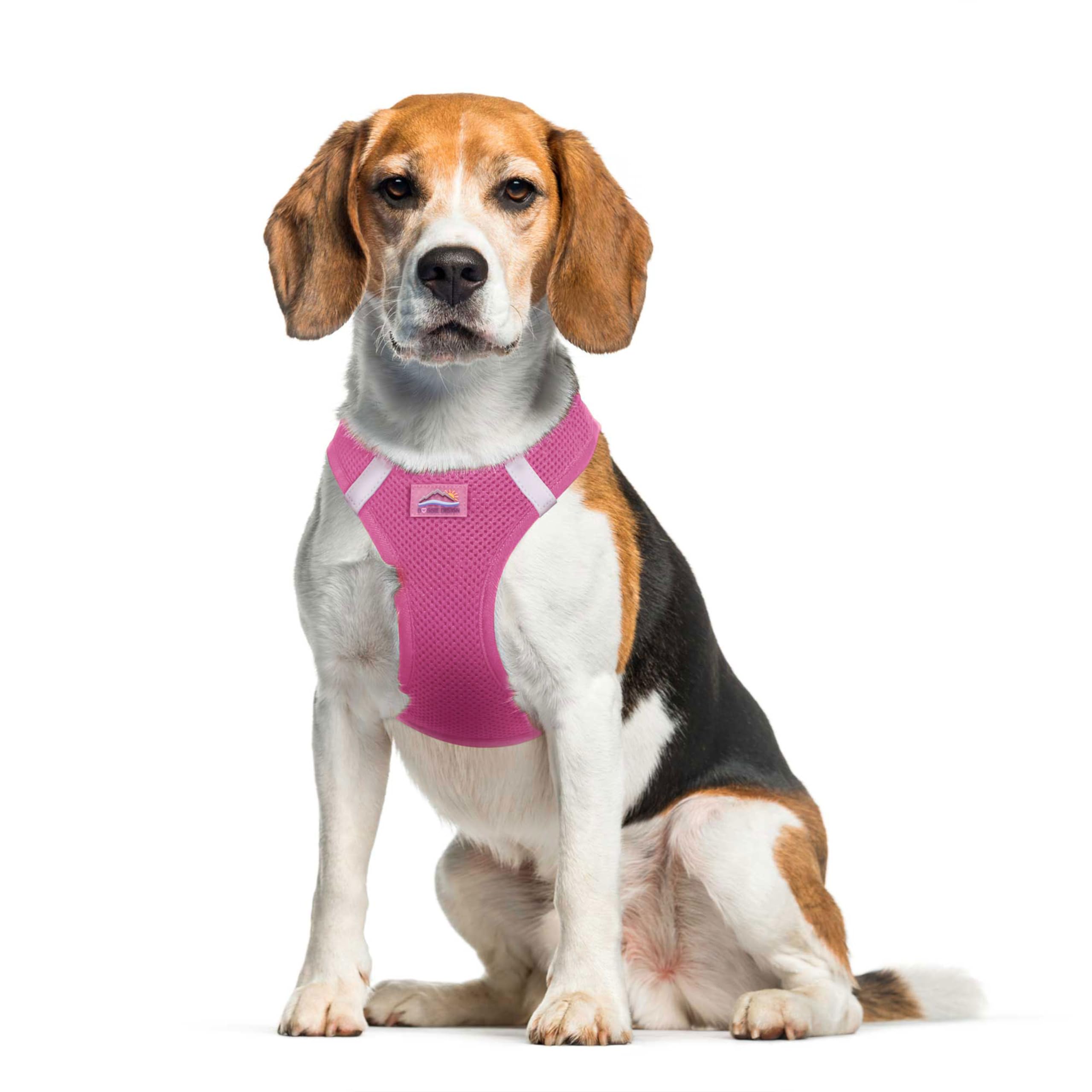 Doggie Design No-Choke Dog Harness - Breathable Mesh Polyester Pet Vest with Easy Step-in Design for Small, Medium & Large Dogs - Candy Pink XL | Perfect for Walking, Hiking & Outdoor Adventures