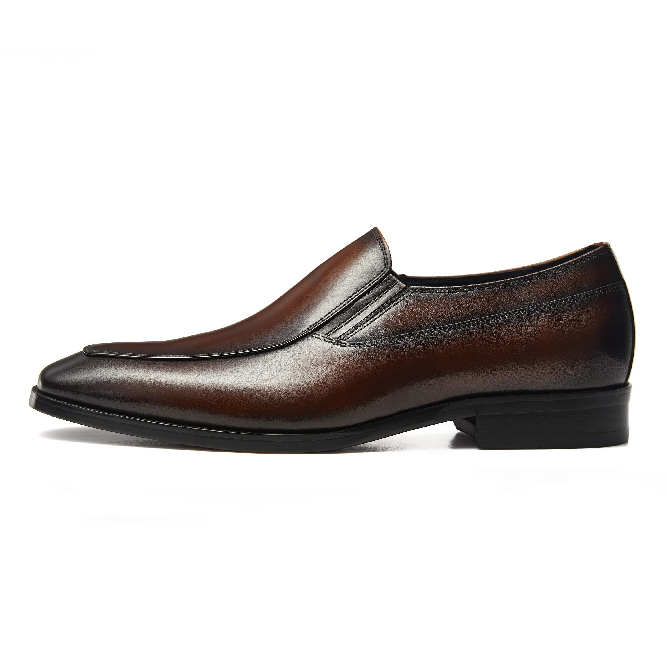 FRASOICUS Men's Leather Slip-On Loafers - Comfortable Dress Shoes for Business & Casual Wear | Perfect for Office, Wedding & Formal Occasions