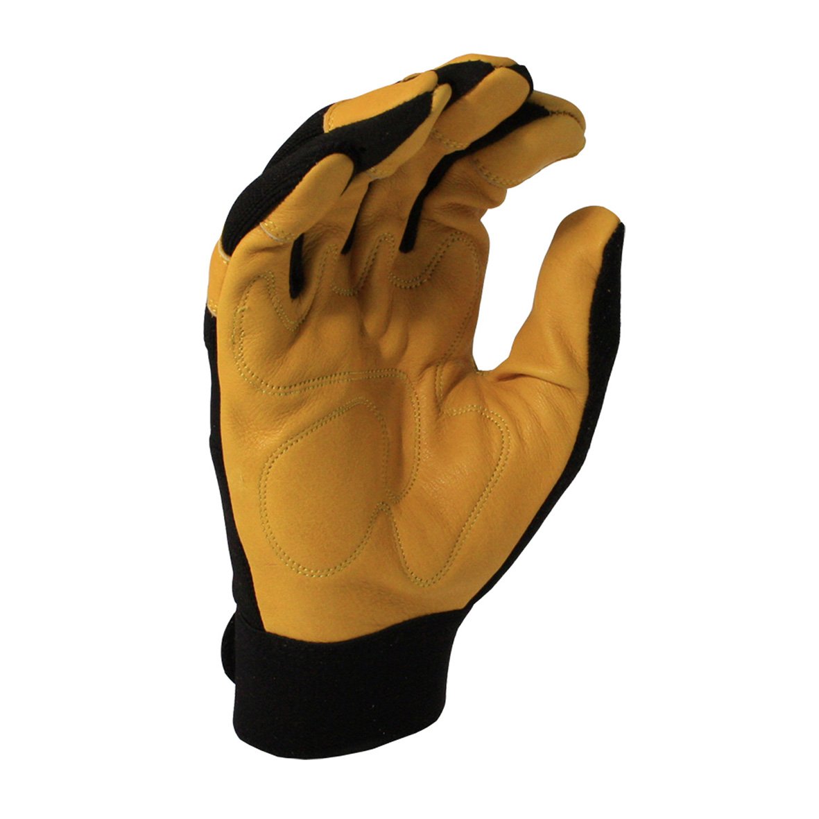Stanley Men's Hybrid Performance Suede Gloves - One Size, Black/Yellow - Ideal for Outdoor Work, Construction & Winter Sports