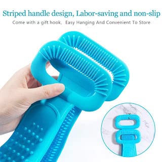 Double-Sided Silicone Body Scrubber & Exfoliator - Deep Cleaning Bath Brush for Dead Skin Removal, Massage & Exfoliation - Washable & Easy to Clean for Men & Women - Perfect for Shower, Spa & Home Skincare Routine
