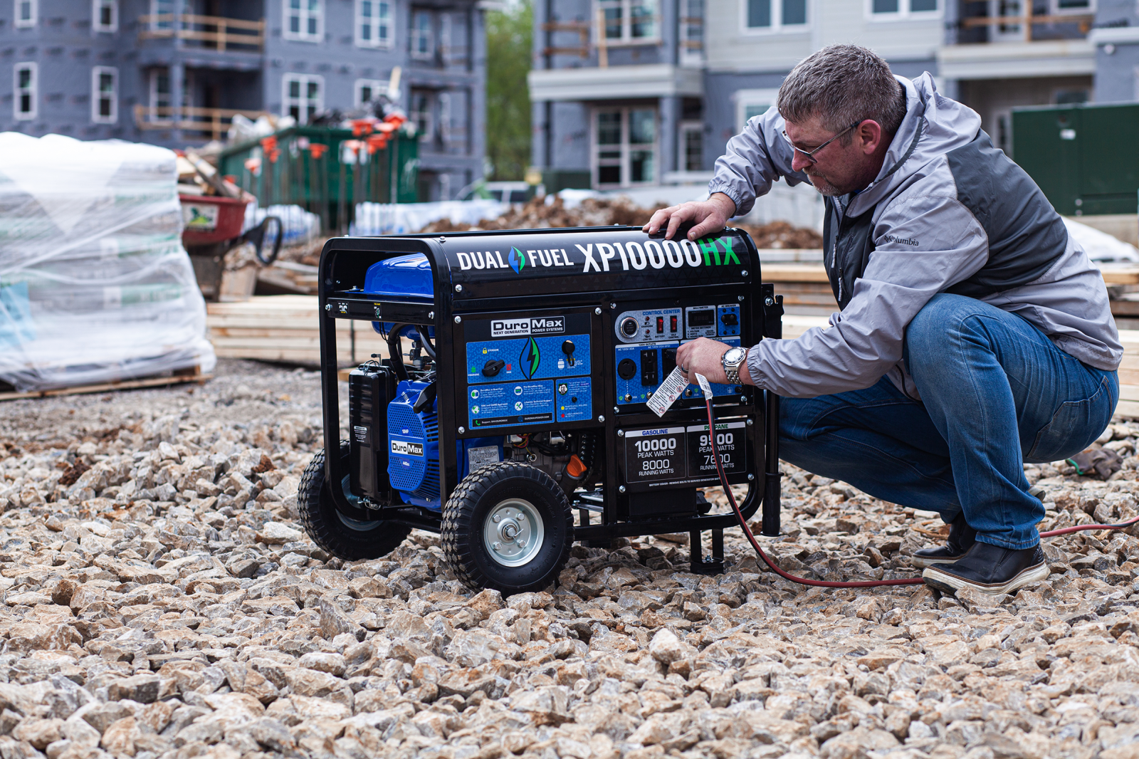 10,000W Dual Fuel Portable Inverter Generator with CO Alert - Reliable Backup Power for Camping, RV, Home & Emergency Use