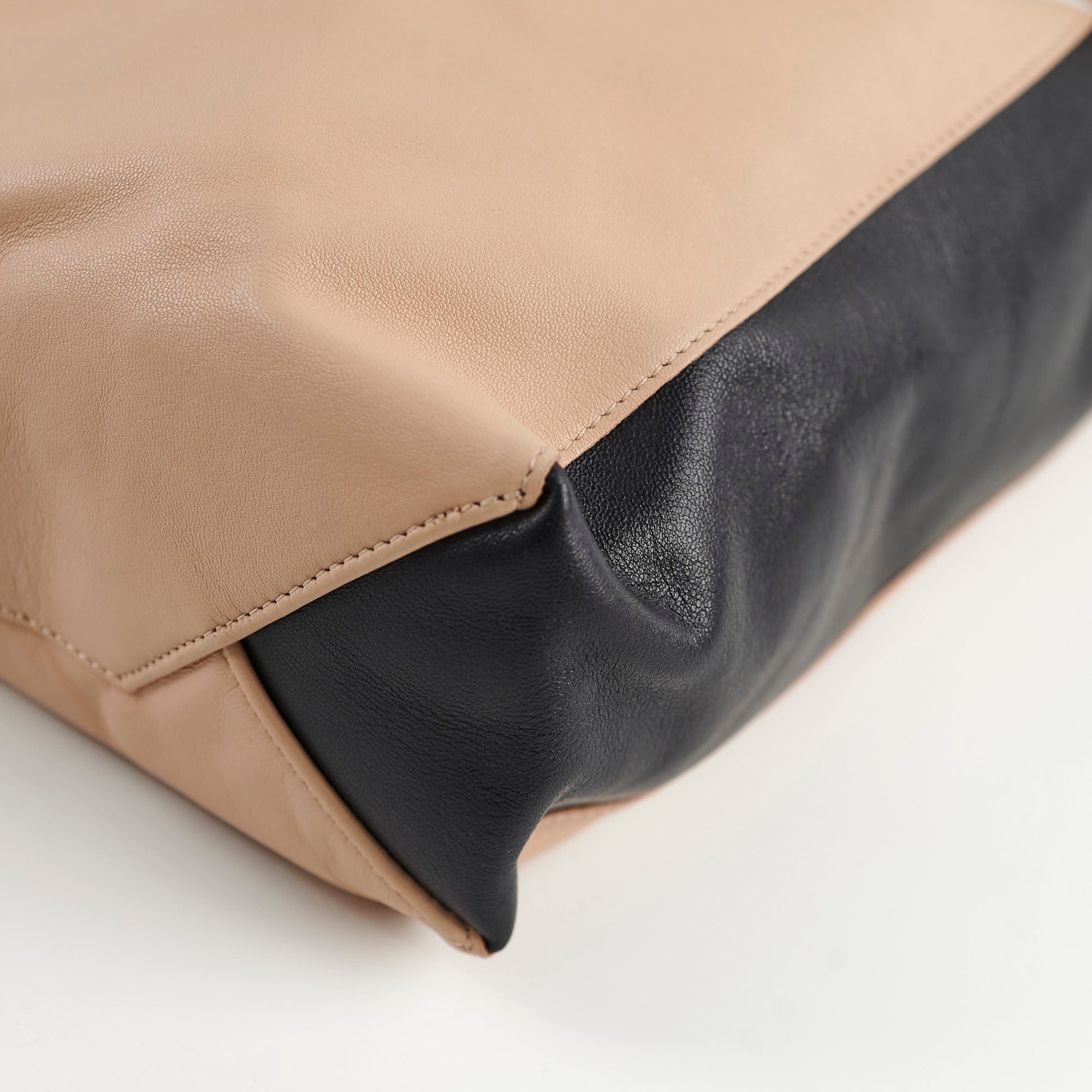 Celine Phantom Two-Toned Tote Bag in Nude & Black - Luxury Leather Handbag for Women, Perfect for Work, Travel & Everyday Use