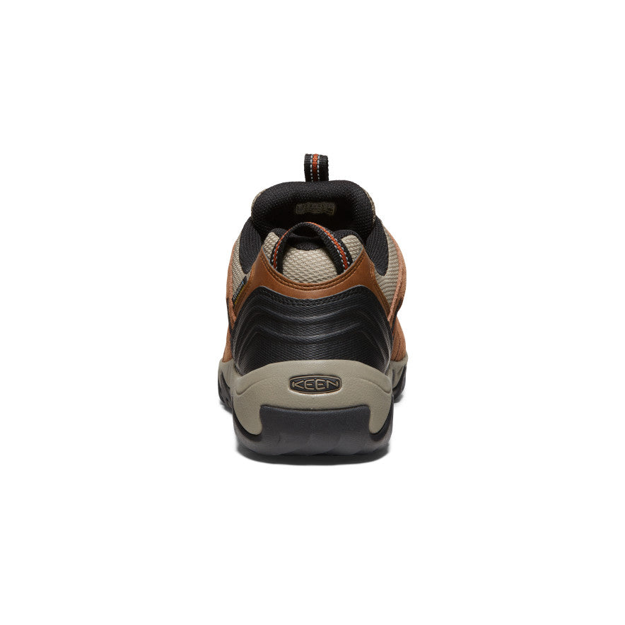 Men's Waterproof Hiking Shoes - Lightweight Outdoor Trekking Boots for Men | Bison/Fossil Orange Color | Perfect for Trail Running, Camping & Mountain Climbing