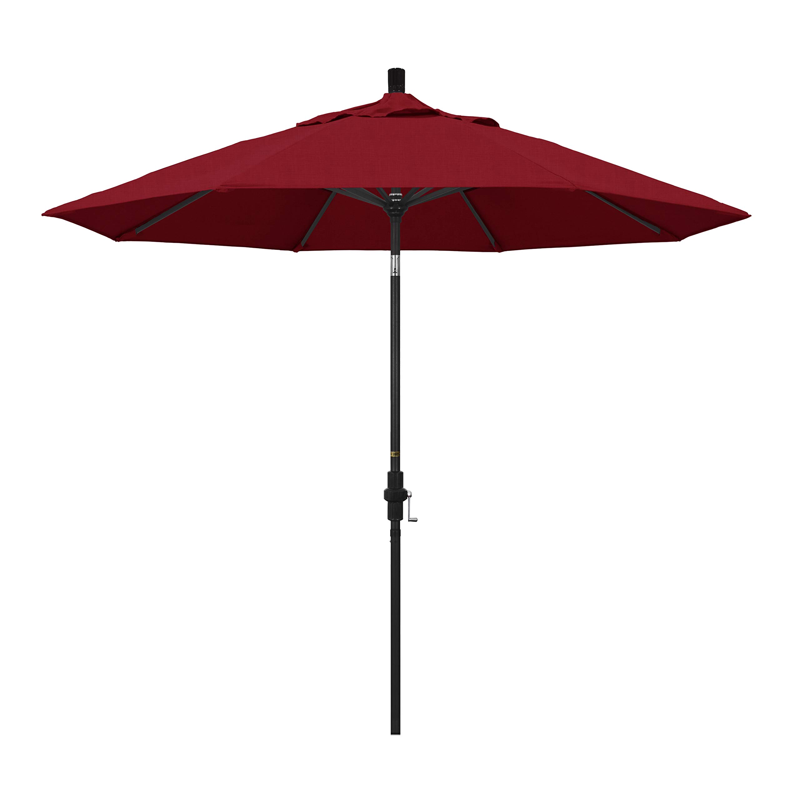 9' Round California Umbrella GSCU908302-48095 Outdoor Patio Umbrella in Ruby Red - Perfect for Backyard, Poolside, and Beach Shade Protection
