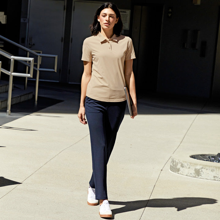 Stretchy Elastic Waistband Pants for Women - Comfortable Office & Casual Wear - Perfect for Work, Travel & Everyday Use