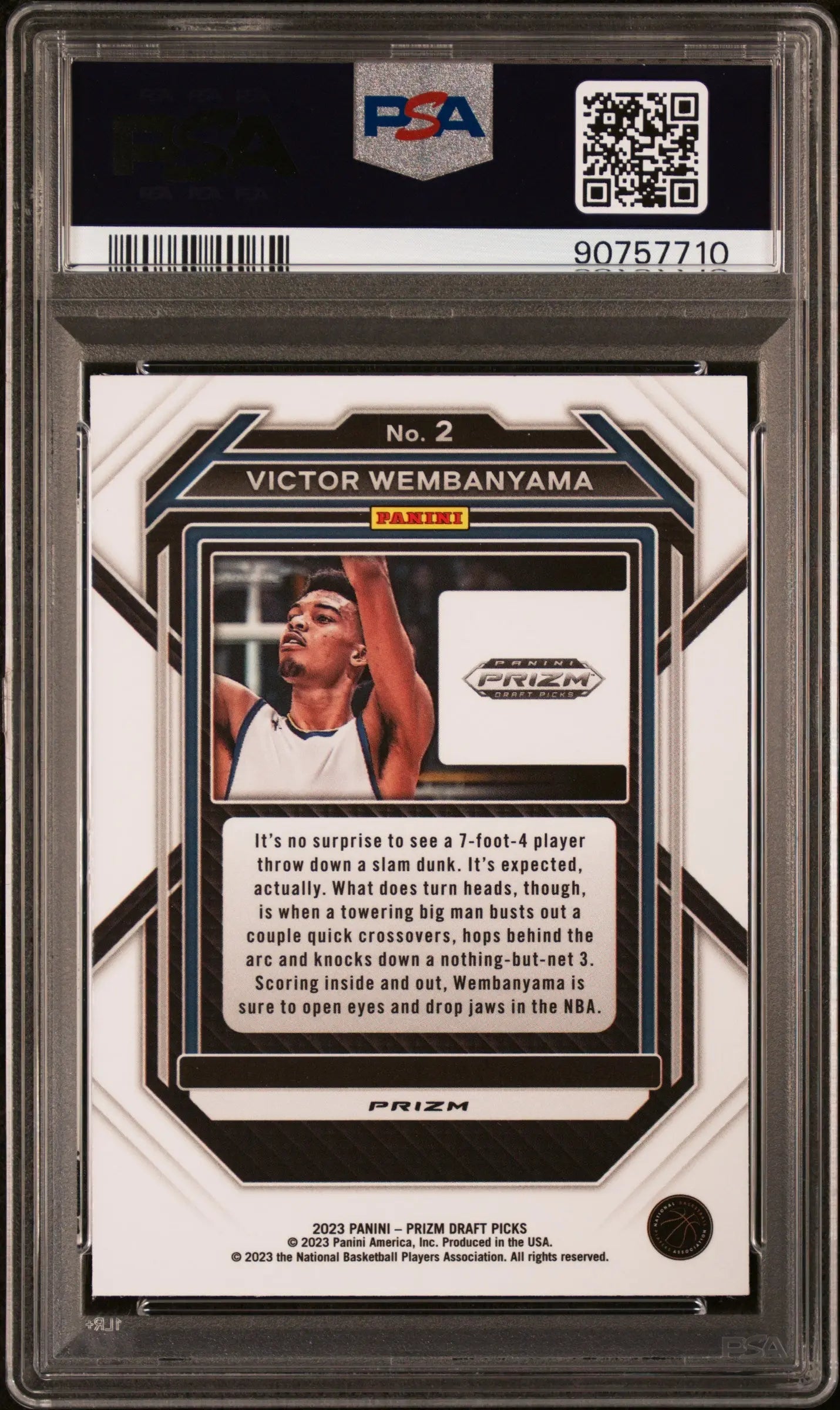2023 Panini Prizm Draft Picks Victor Wembanyama Rookie Card Red Ice #2 PSA 10 Gem Mint - Perfect for NBA Collectors & Basketball Memorabilia Enthusiasts