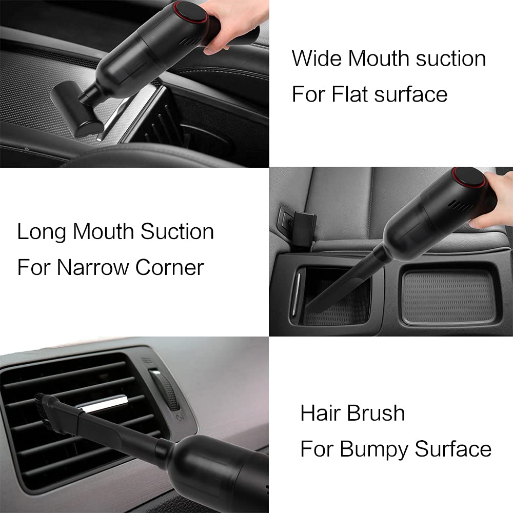 **Powerful Cordless Handheld Vacuum Cleaner - Rechargeable Mini Vacuum with Strong Suction for Car, Home, Kitchen & Pet Hair - Wet & Dry Cleaning - Portable & Lightweight (White) - Perfect for Quick Cleanups, Car Detailing & Pet Hair Removal**