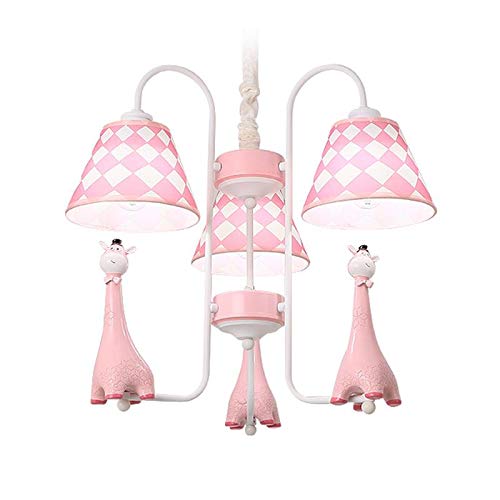 Creative Fabric Pendant Lights for Kids - Pink Children's Bedroom Chandelier, Nursery Ceiling Lamp for Boys & Girls - Perfect for Bedrooms, Playrooms, and Kids' Room Decor