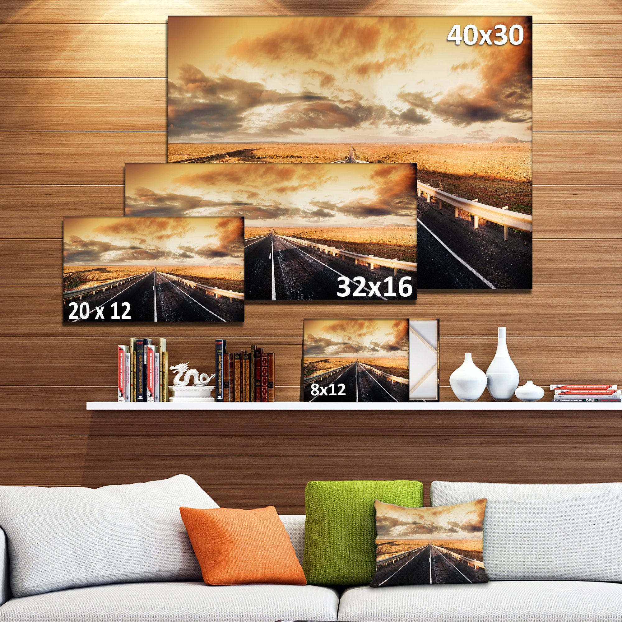 Extra Large Desert Panorama Wall Art - Stunning Landscape Canvas Print for Living Room, Bedroom & Office Decor