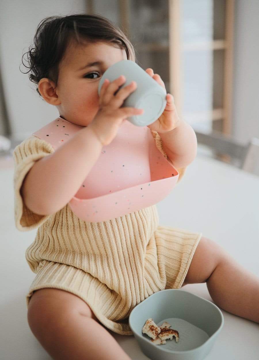 Mushie Silicone Baby Bib - Soft, Durable & Easy Clean Feeding Bib for Infants & Toddlers - Perfect for Mealtime, Snacks & Messy Play