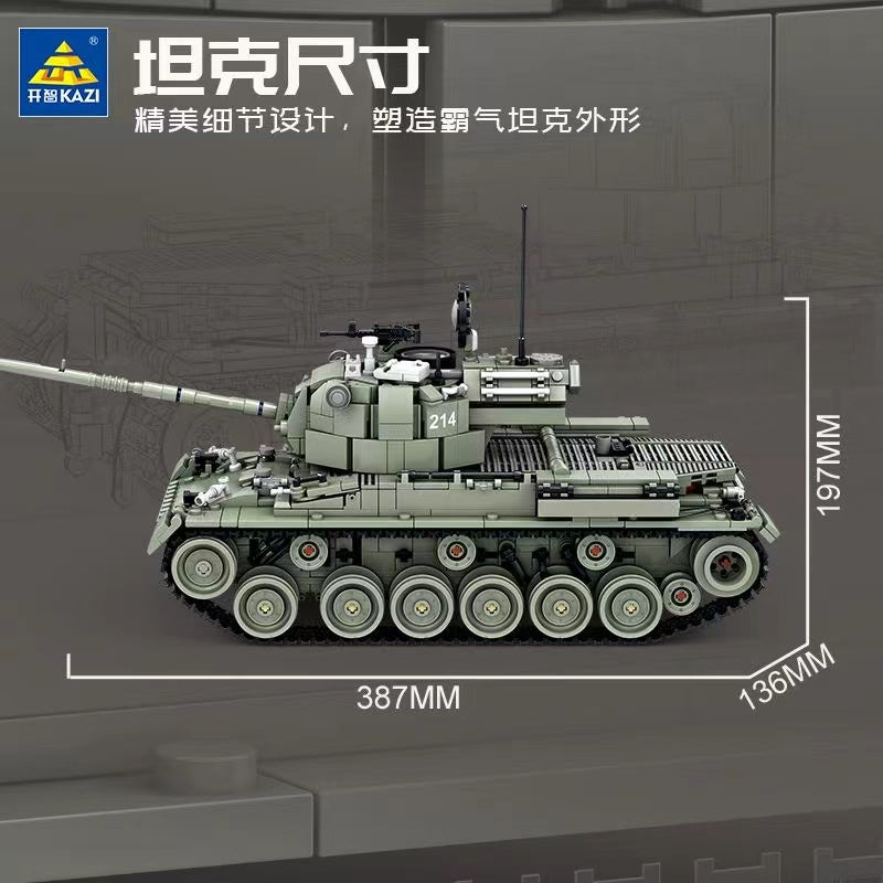 KAZI KY85029 M47 Patton Medium Tank Military Model Kit - Perfect for Collectors, History Enthusiasts & Wargaming Scenes