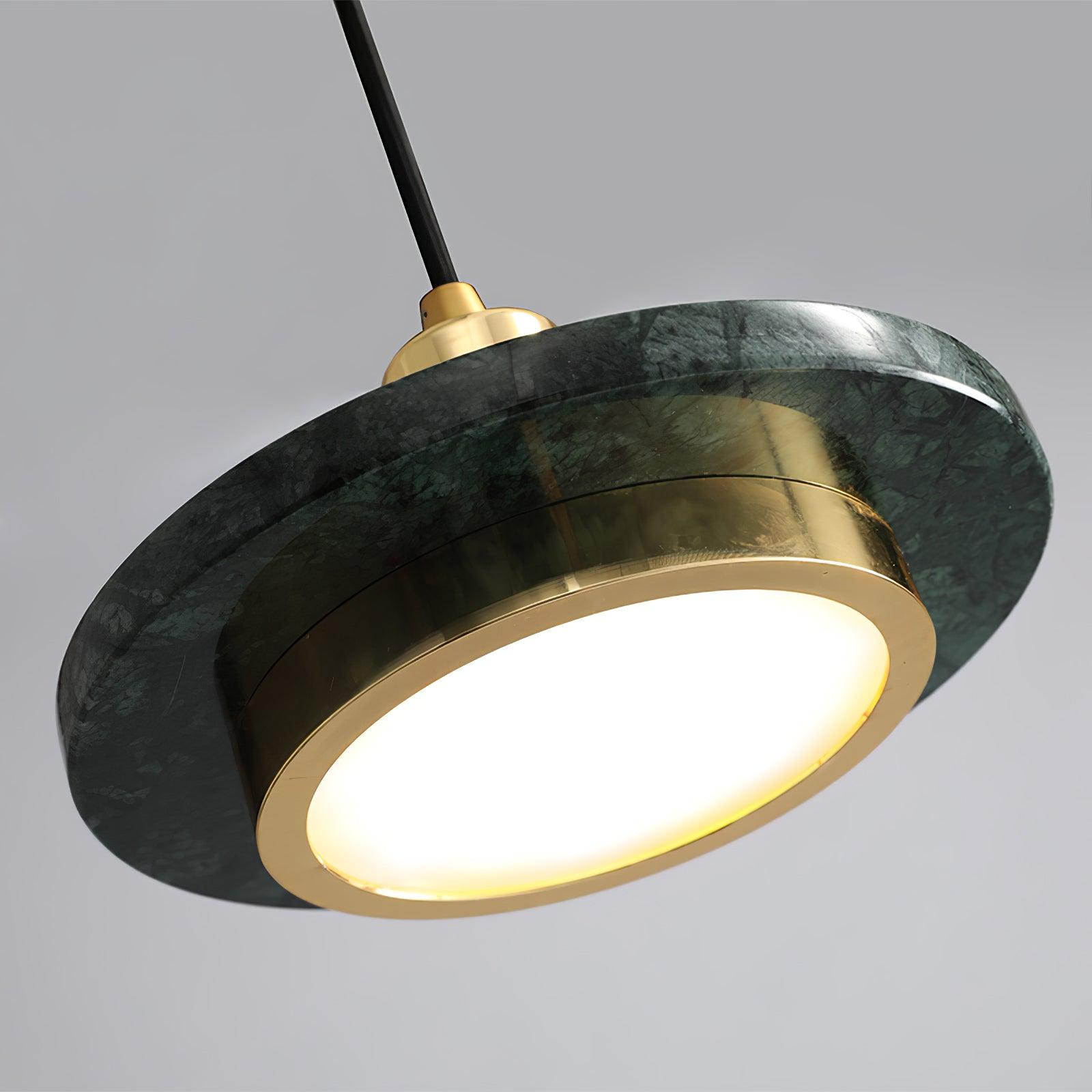 Modern Double Circle Pendant Light Fixture - Industrial Chic Hanging Lamp for Kitchen Island, Dining Room & Living Room Decor