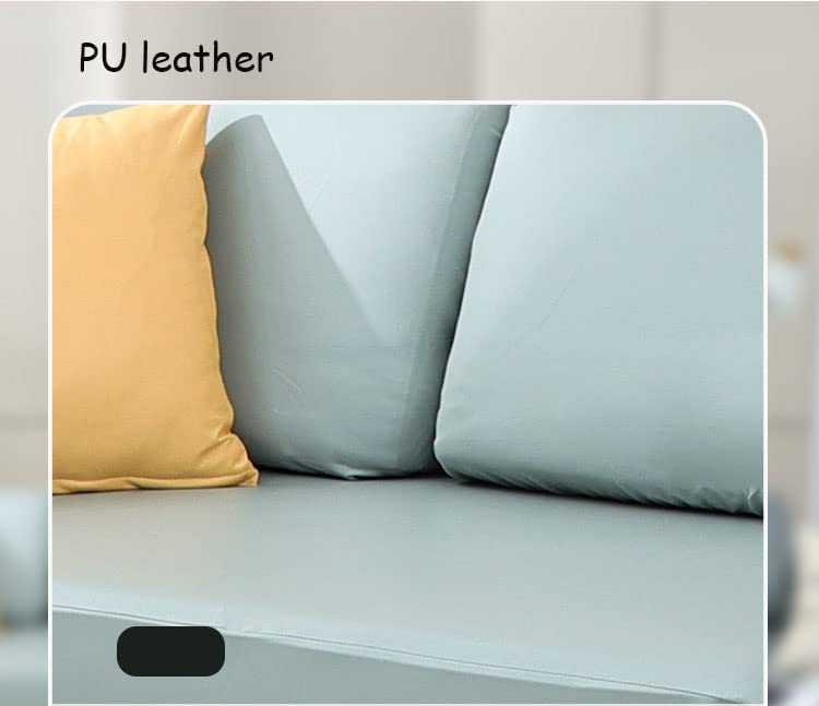 YOPOIY L-Shaped Sectional Sofa Cushion Cover - Soft PU Leather Slipcover with Elastic Bottom for Replacement (White, L-Chaise) - Perfect for Living Room, Family Room & Home Decor
