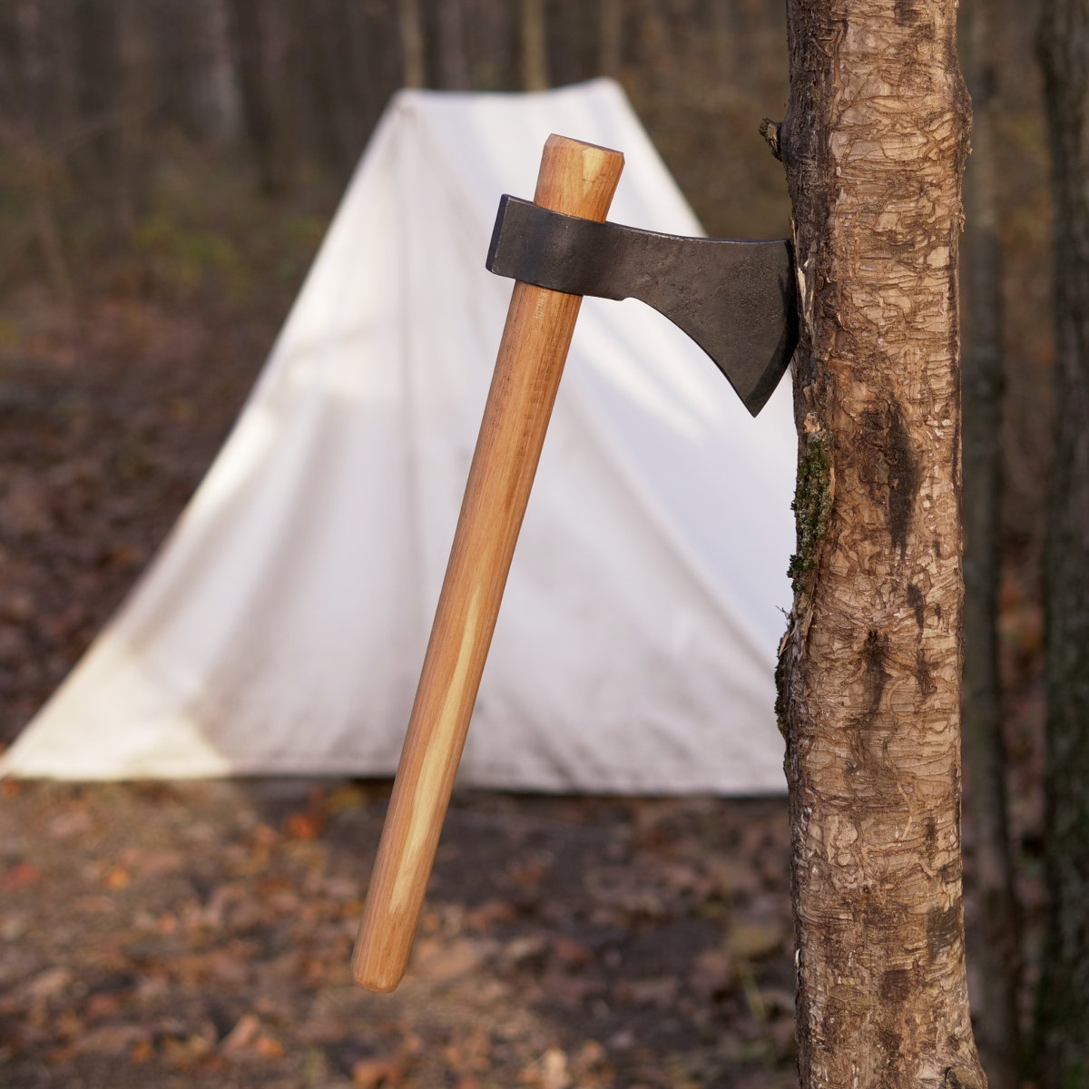Forged English Light Infantry Axe - High-Quality Battle Ready Camping & Survival Tool for Outdoor Adventures