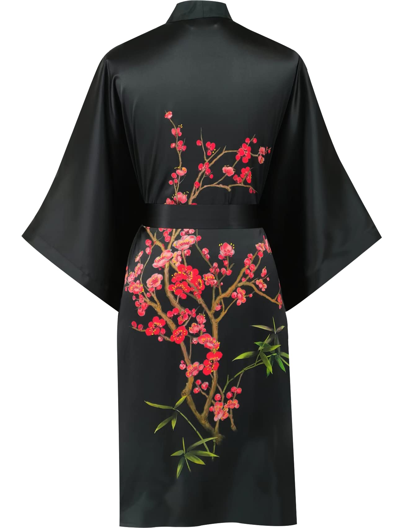 Women's 100% Silk Kimono Robe - Short Sleeve Bathrobe & Pajama Set for Spa, Lounge & Sleepwear | Luxury Comfort for Home Relaxation & Bridal Shower Gift