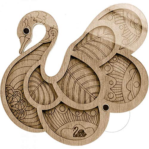 Premium Bead Organizer Box with 30 Compartments - Swan Design for Jewelry Making, DIY Crafts & Beading Storage | Portable & Durable Bead Case for Travel & Home Use