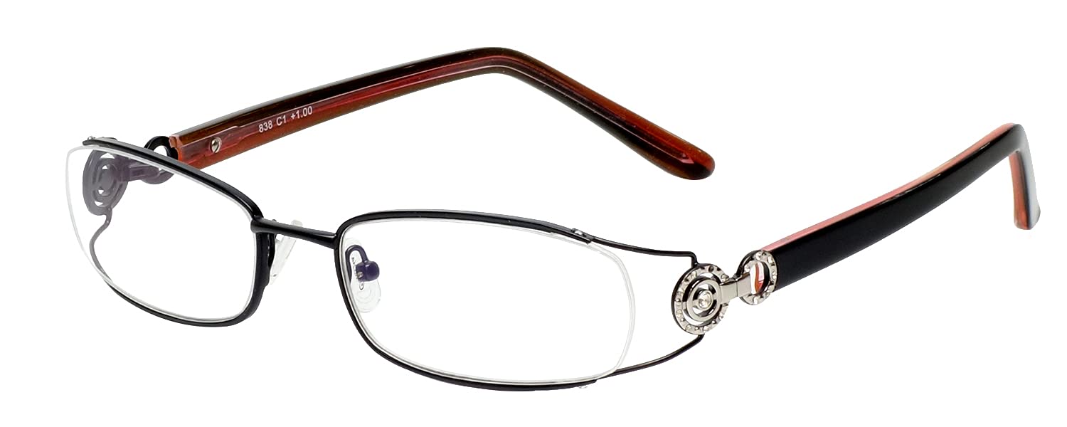 Calabria 838CL Blue Light Blocking Computer Reading Glasses with Hard Case - Reduce Eye Strain for Work, Gaming & Screen Use