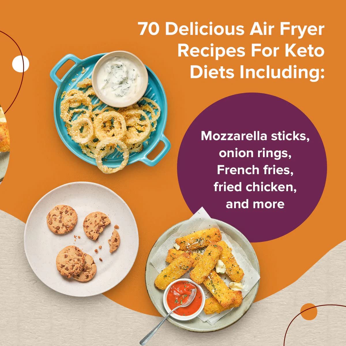 Keto Air Fryer Cookbook: 70 Easy & Healthy Low Carb Recipes for Weight Loss - Quick Ketogenic Diet Meals - Flavorful Fat-Burning Air Fryer Recipes - Perfect for Busy Families & Keto Beginners