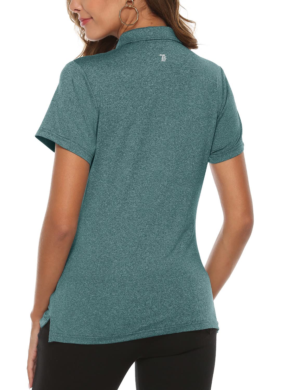 Gopune Women's Golf Polo Shirt - Lightweight Quick Dry Moisture Wicking Performance Shirt with 4 Buttons & Short Sleeve - Perfect for Golf, Tennis & Outdoor Sports