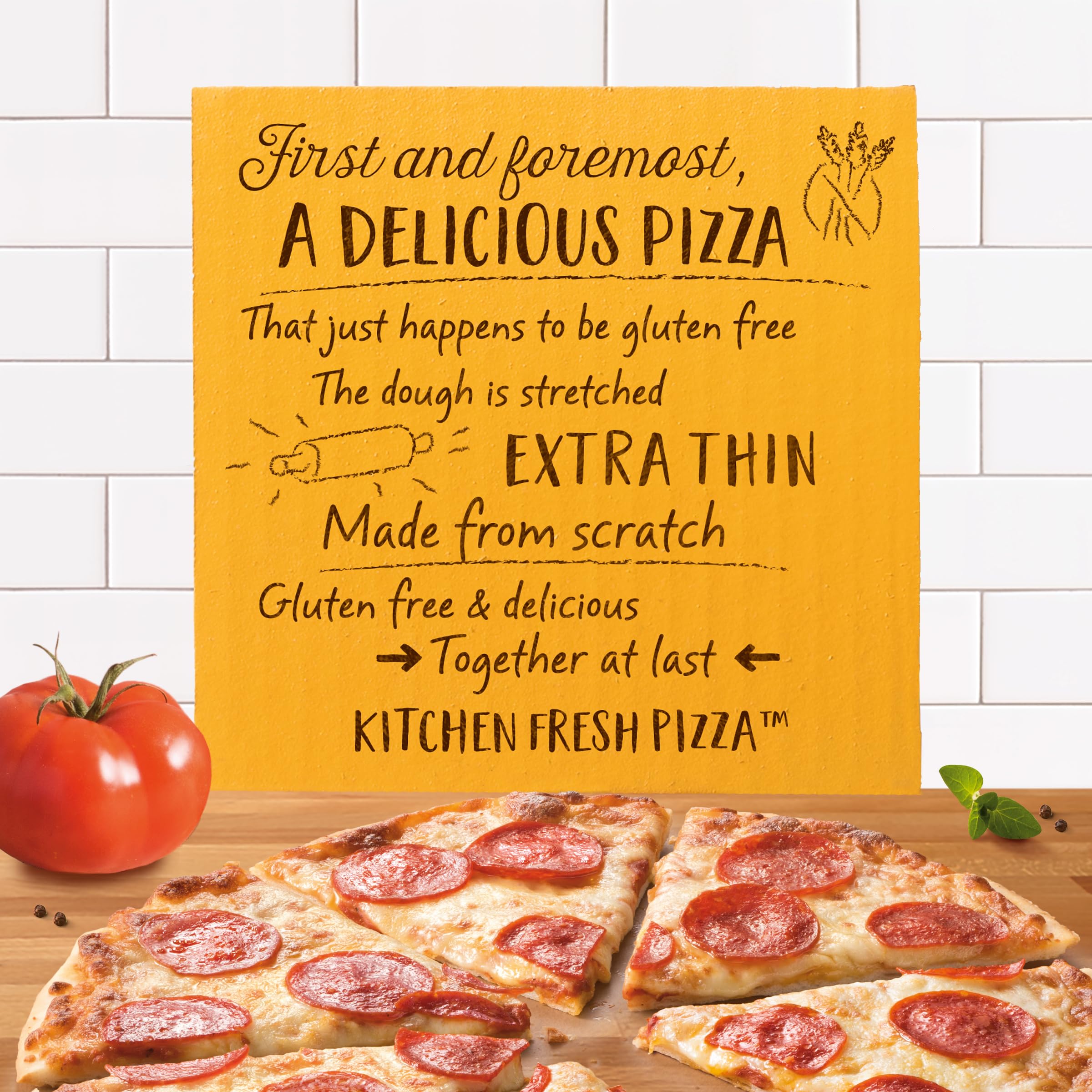 Freschetta Gluten Free Pepperoni Frozen Pizza - Original Crust, 14 oz | Perfect for Quick Dinners, Parties & Family Meals