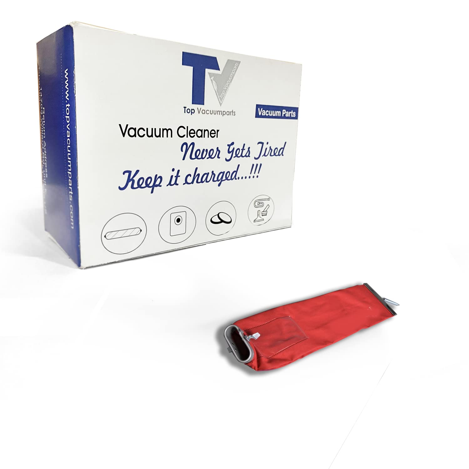 Red Vacuum Cleaner Bag for Eureka, Sanitaire & More - Easy Shake Out for Home Cleaning