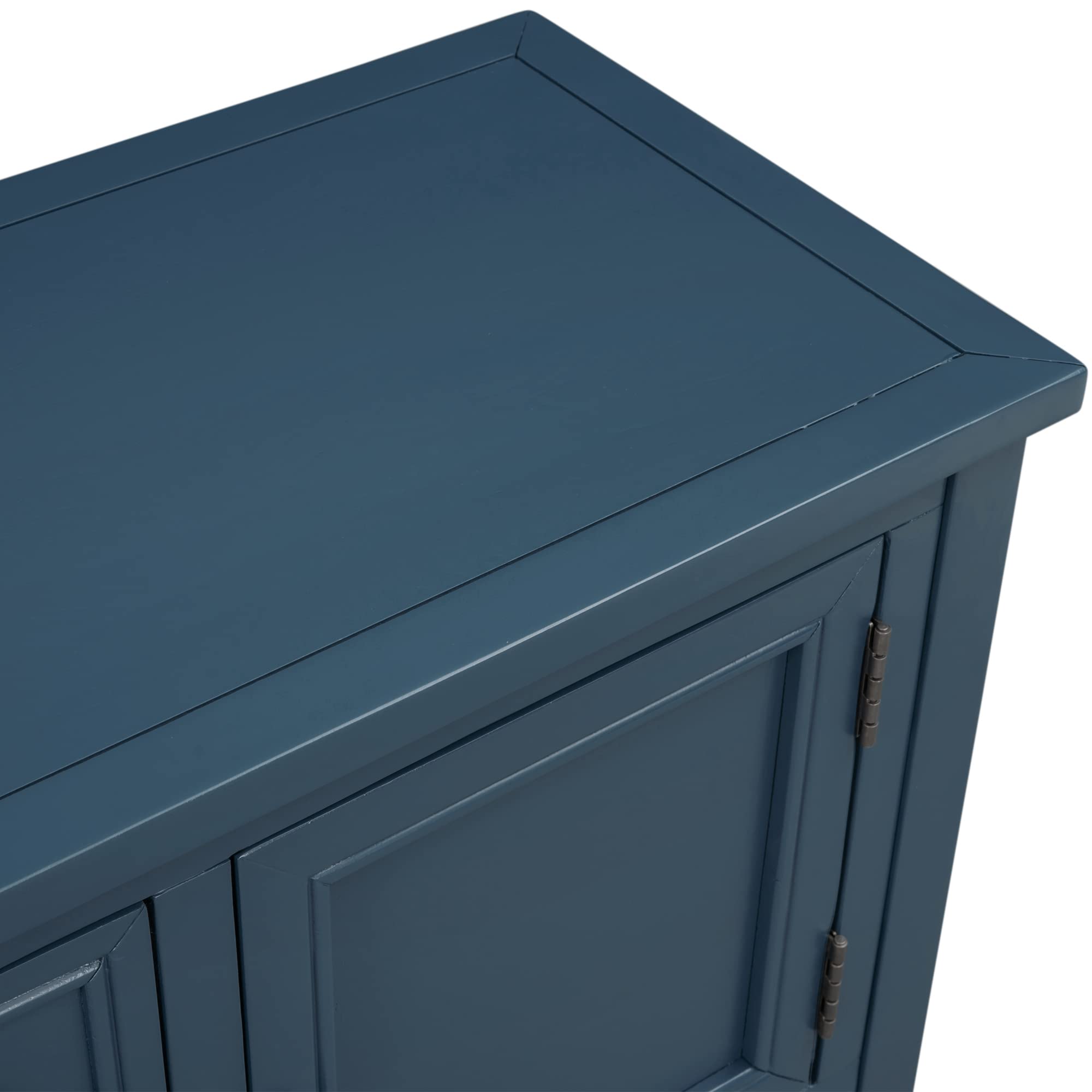Antique Navy Wood Buffet Sideboard with Storage Cabinet & Drawers - Console Table, Sofa Table with Bottom Shelf for Living Room, Kitchen, Entryway - Perfect for Dining Room Storage & Hallway Decor