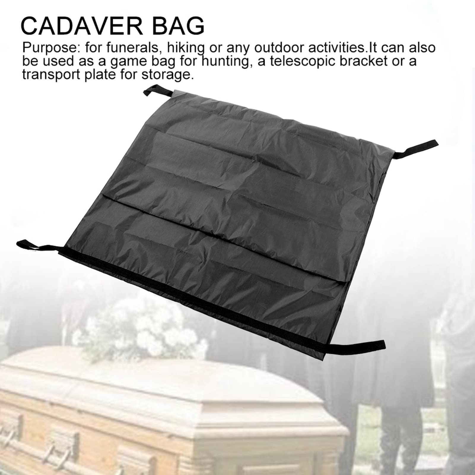 Emergency Cadaver Body Bag - Heavy Duty Reinforced Handle Double Use Body Bags for Hospitals & Morgues (210x75cm) - Ideal for Disaster Preparedness, Funeral Homes & Emergency Response Teams