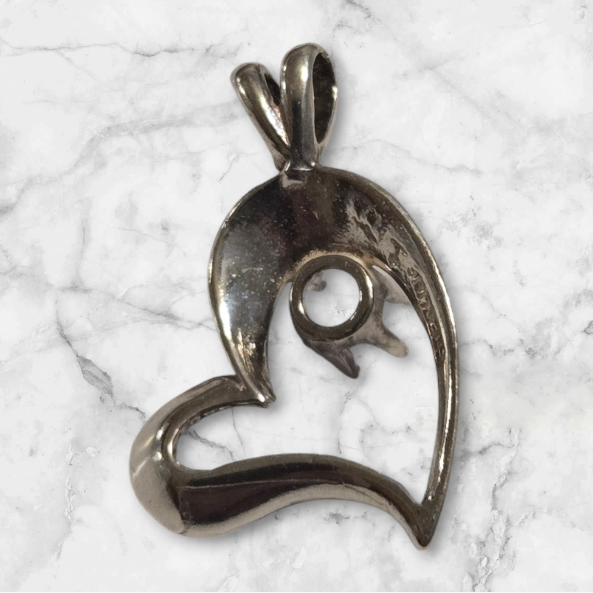Solid Sterling Silver or 14K Gold 4mm/6mm Round Semi-Textured Heart Pendant Setting - Handmade in USA - Perfect for Necklaces, Bracelets & Jewelry Making