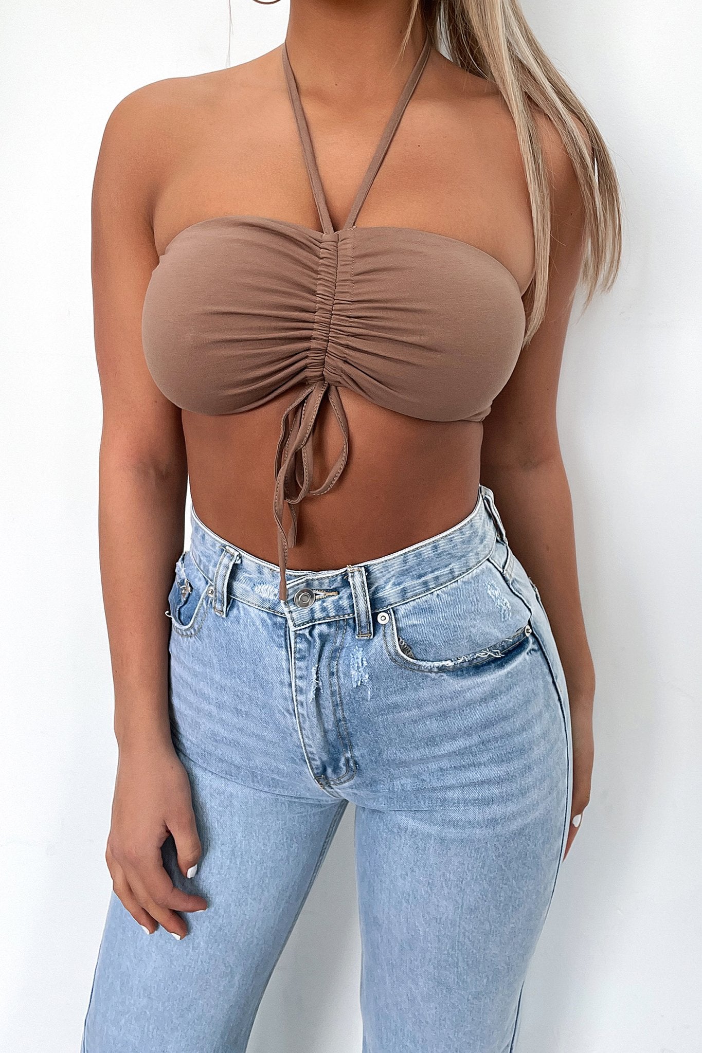 Mercedes Crop Top Brown - Stylish & Comfortable Women's Fashion Top for Casual Wear, Outfits & Summer Outings