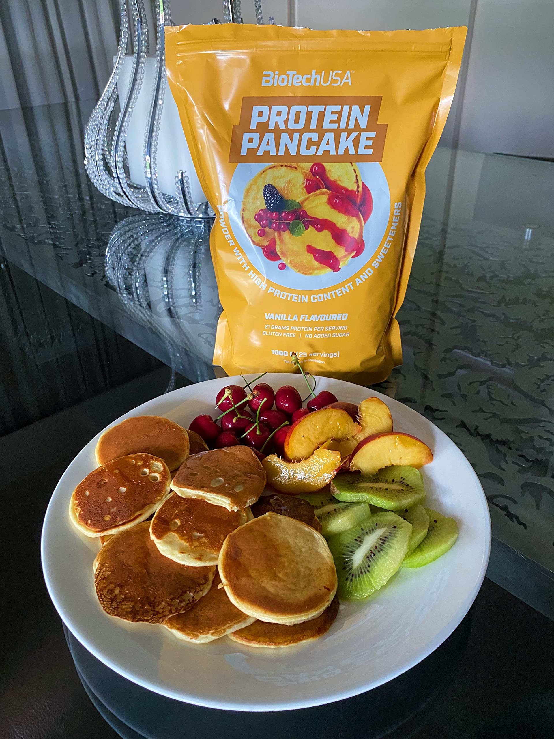 BioTechUSA Vanilla Protein Pancake Mix - 1000g High Protein, Low Carb, Gluten-Free for Muscle Recovery & Healthy Breakfast | Perfect for Athletes, Fitness Enthusiasts & Weight Management