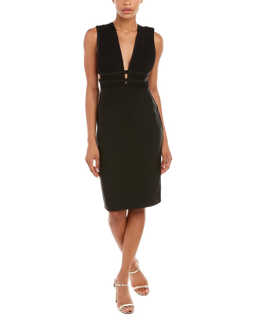 Sexy Bebe Plunge Neck Bandage Bodycon Dress for Women - Perfect for Night Out, Club Party & Date Night