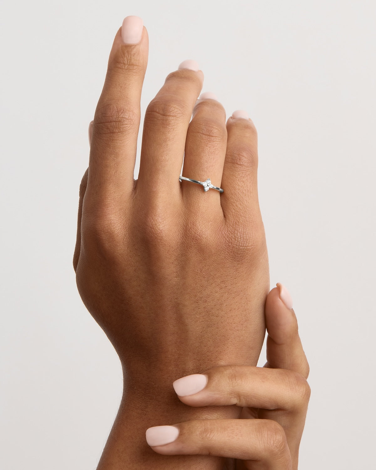 Sterling Silver Crystal Bloom Ring for Women - Elegant Floral Design Wedding, Engagement & Party Jewelry Gift