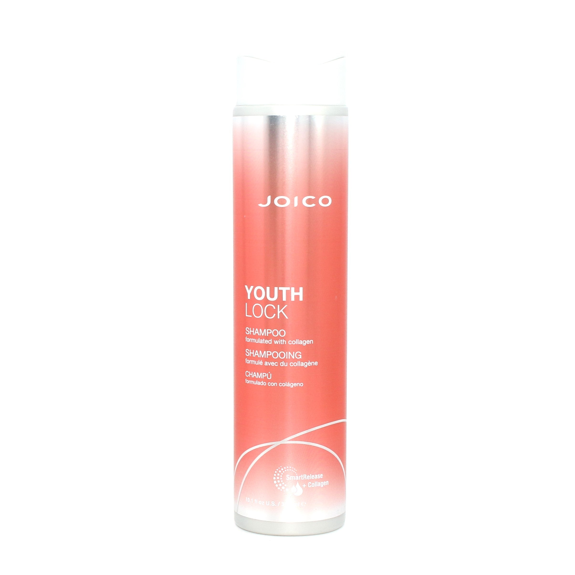 Joico Youth Lock Shampoo with Collagen - 10.1 oz | Anti-Aging Hair Care for Volume & Shine | Perfect for Dry, Damaged & Color-Treated Hair at Home or Salon Use