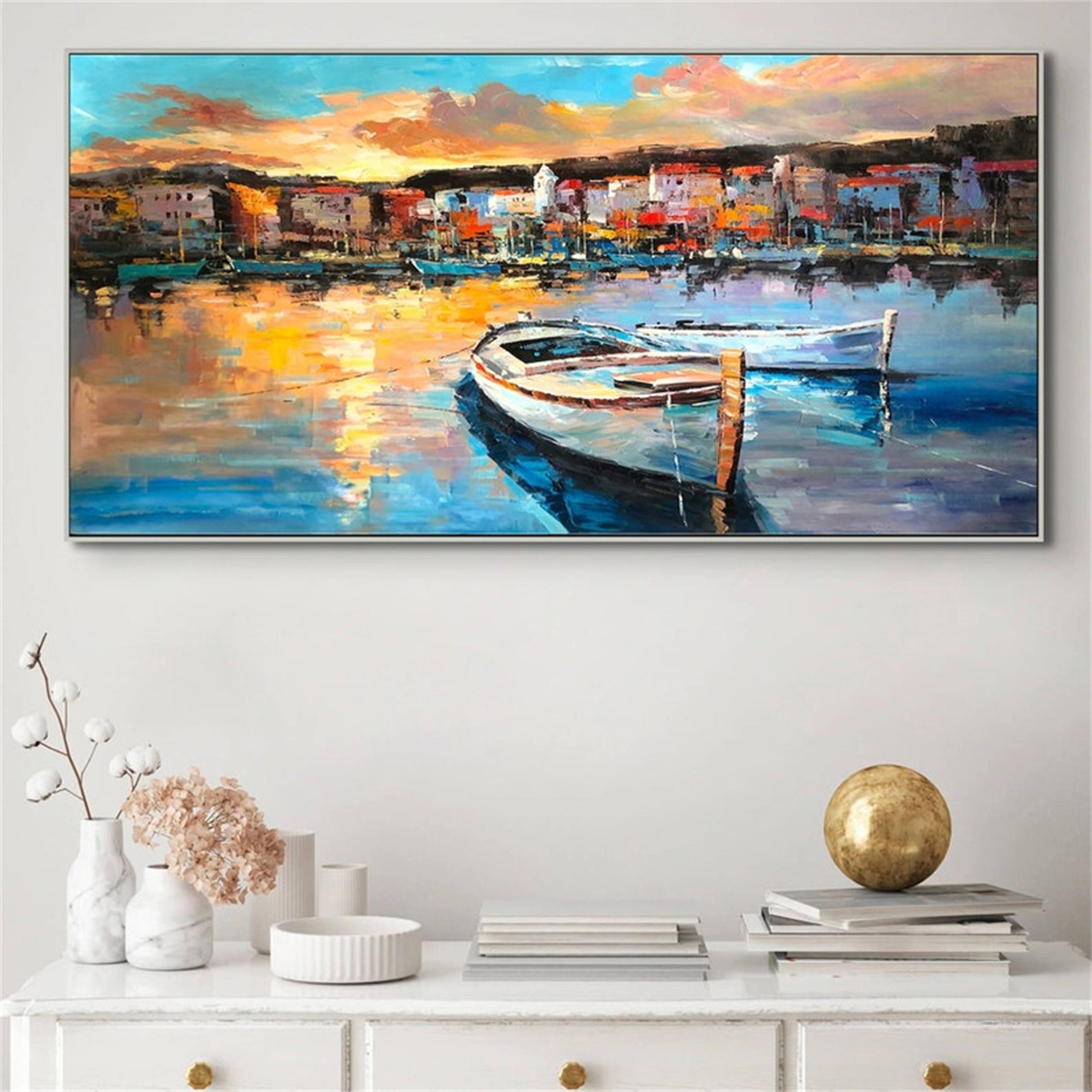 Urban Landscape Painting #UL 031 - Modern Cityscape Wall Art for Home & Office Decor | Perfect for Living Room, Bedroom or Workspace