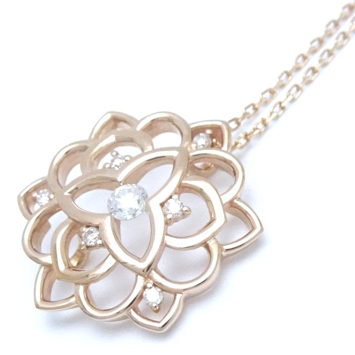 4℃ Diamond Necklace K18PG Pink Gold - Elegant Jewelry for Women, Perfect for Anniversaries, Weddings & Special Occasions