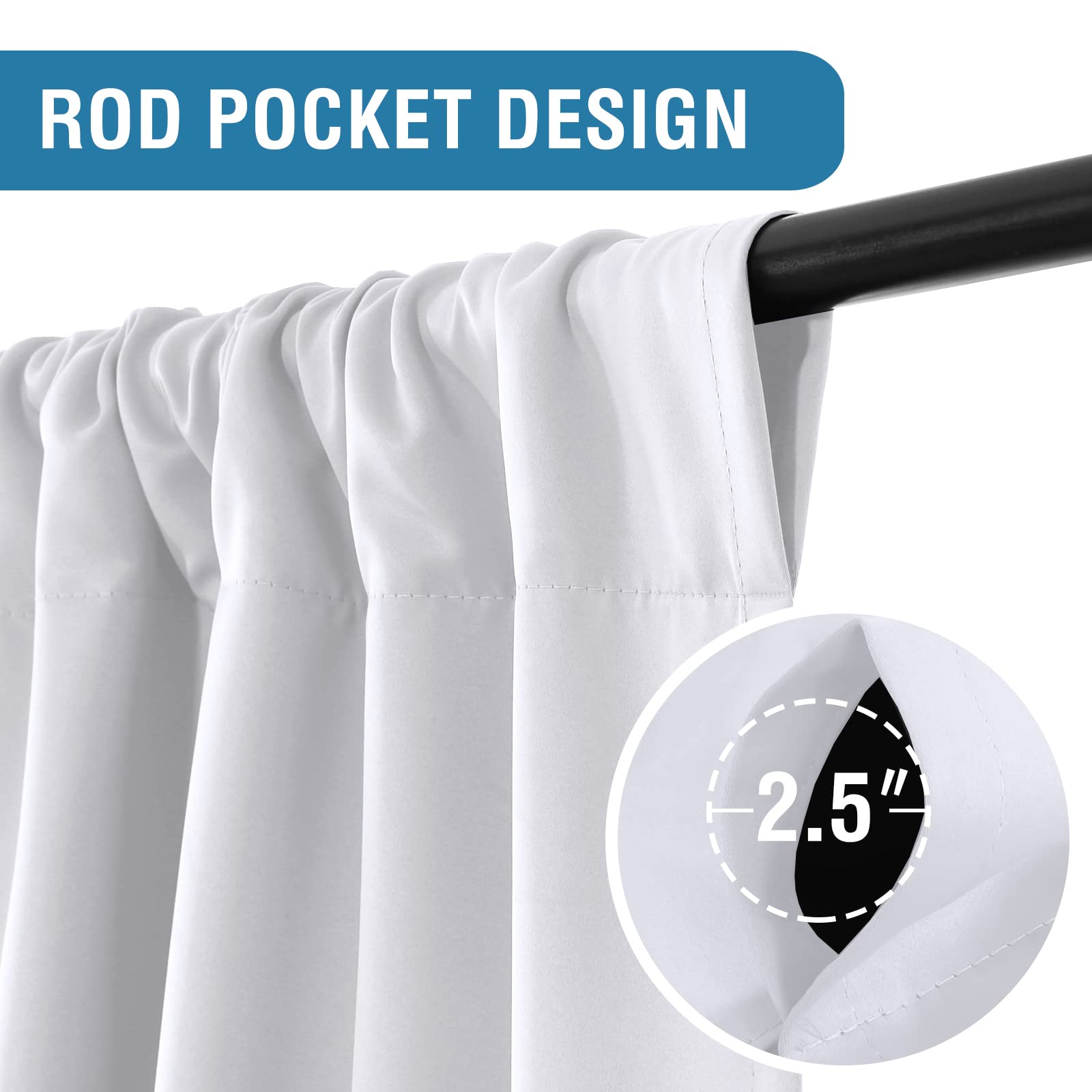 H.VERSAILTEX 100% Blackout Thermal Insulated Curtains - 42