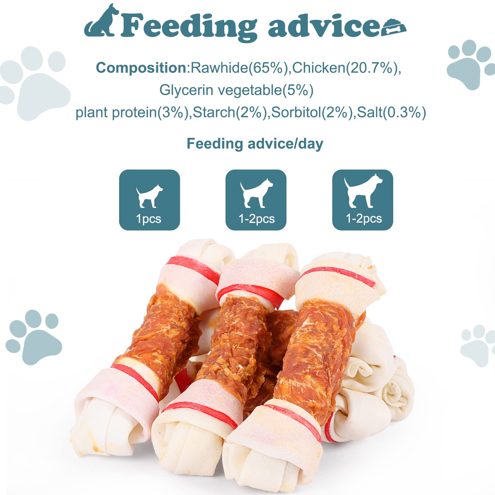 Healthy Chicken Wrapped Bone Dog Chews - 6.5