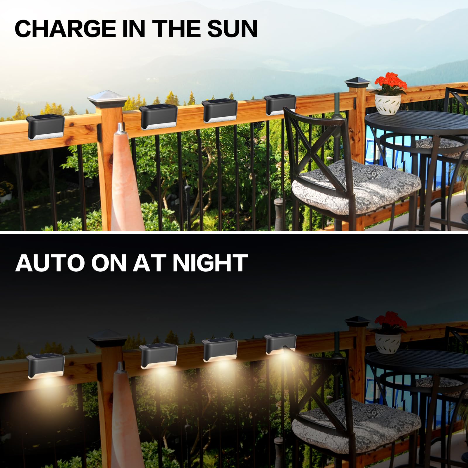 20 Pack Solar Deck Lights Outdoor Waterproof - LED Solar Step Lights for Stairs, Fence, Yard, Patio, Garden Pathway - Perfect for Nighttime Safety & Landscape Lighting